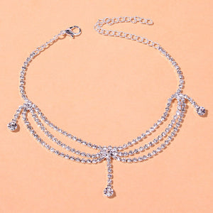 WOMEN'S TRENDY RHINESTONE MULTI-LAYER ANKLET