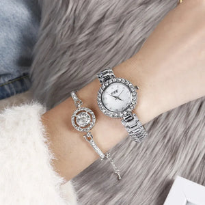 WOMEN'S FASHION DIAMOND BRACELET WATCH SUIT