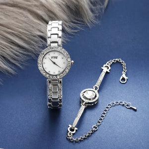 WOMEN'S FASHION DIAMOND BRACELET WATCH SUIT