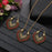 COLORED ROPE WINDING EARRINGS NECKLACE TWO-PIECE SET